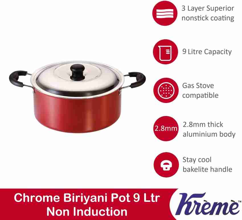 Premier Non-Stick Handi | Buy Non-Stick Biryani Pot with Lid 24 cm