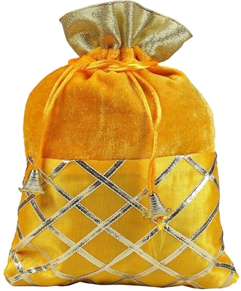 LAMANSH® 7*9 inch Bandhani Print Potli bags for Giveaways 🎁 & Favours –  Lamansh