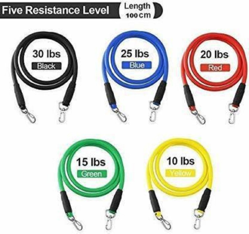 5 PCS Yoga Elastic Fitness Exercise Pull Rope Exercise Resistance Bands set