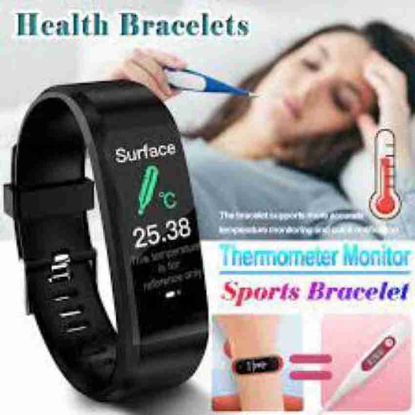 AFRODIVE ID 115 plus hr Fitness Smart Band Black Strap Size FREE