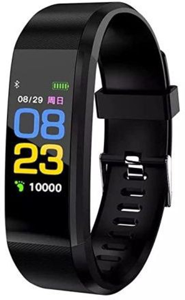 AFRODIVE ID 115 plus hr Fitness Smart Band Black Strap Size FREE