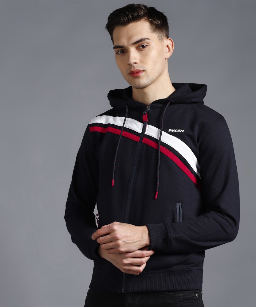 Red and Black Colors online Hoodie Ducati Sweatshirt American Sleeves Pullover