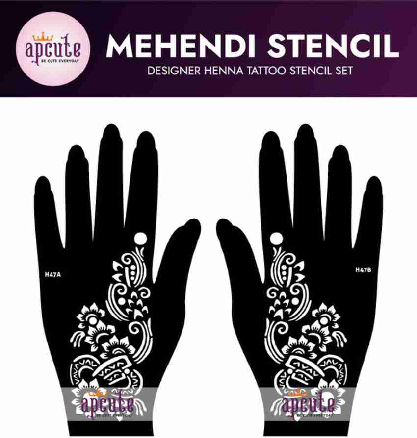 Henna Stencils, For Personal, Packaging Type: Packet at Rs 100/piece in  Mumbai