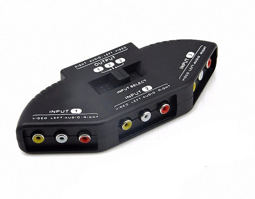 microware TV out Cable 3 Way Audio Video RCA Composite AV Video