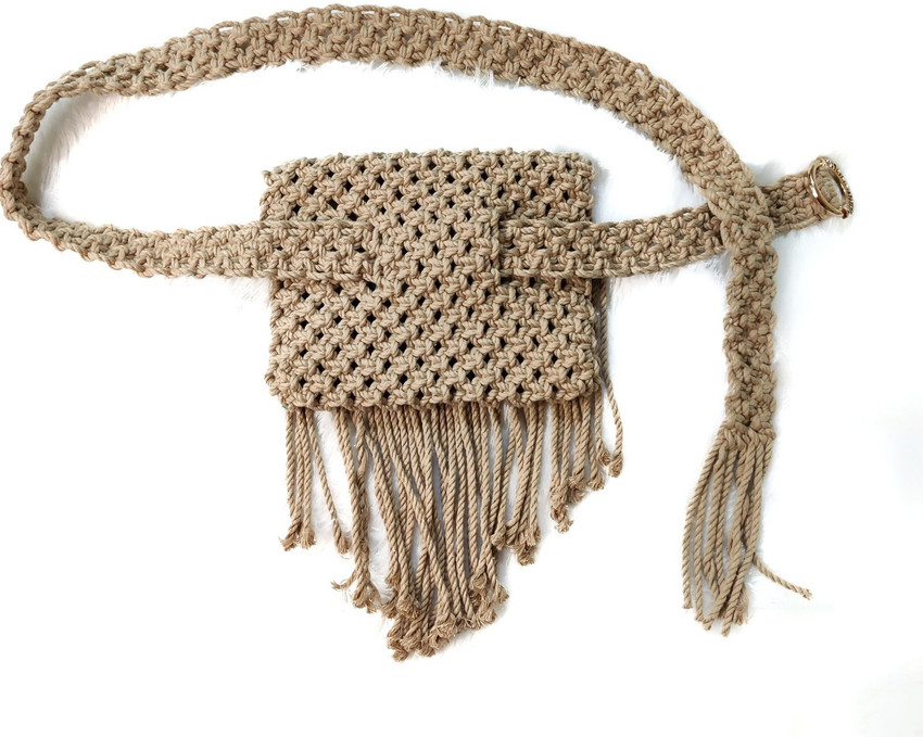 Macrame shop bag belt
