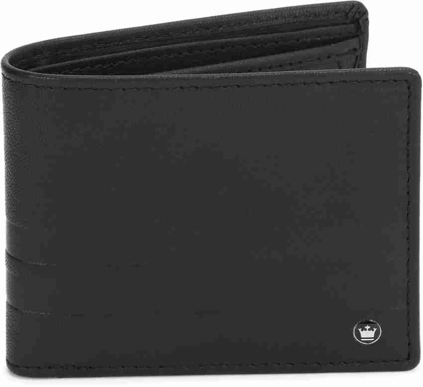 LOUIS PHILIPPE Men Formal Black Genuine Leather Wallet Black