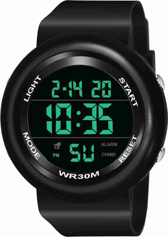 FADISO 2029 Elegant Look Round Black Waterproof Gym Fitness Freak