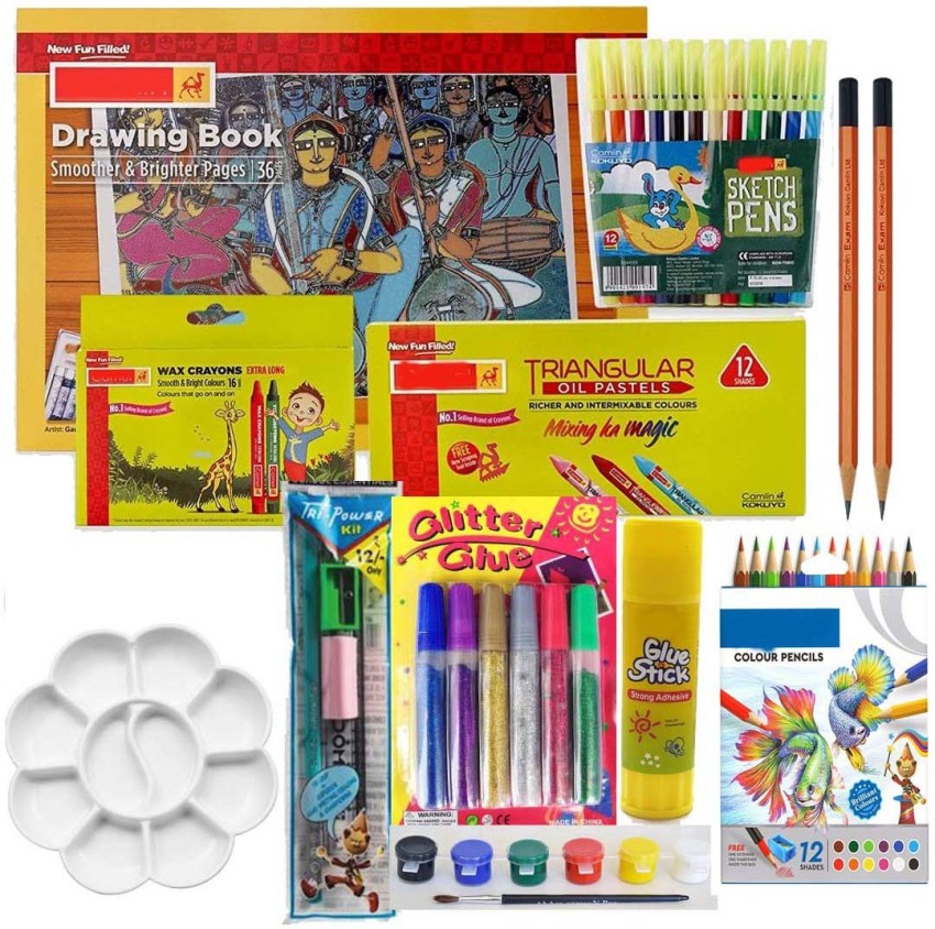 Flipkartcom  anjanaware Drawing Kit Stationary Kit for Girls And Boys  Pencil for Birthday Gift  art set