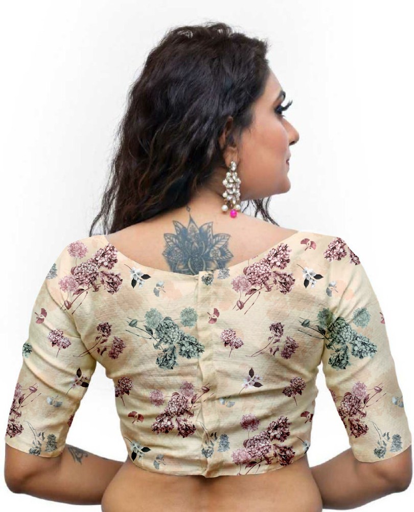 PRAVARSH Chiffon Floral Print Blouse Material Price in India - Buy PRAVARSH  Chiffon Floral Print Blouse Material online at