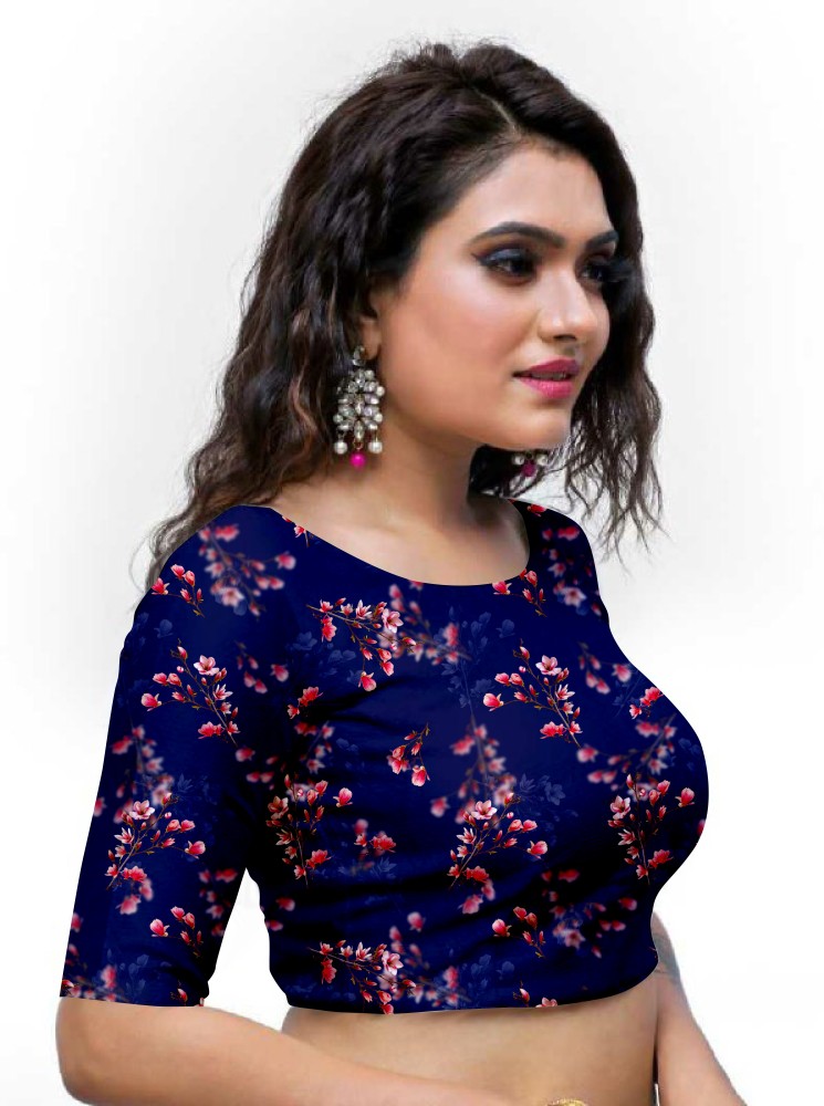 PRAVARSH Chiffon Floral Print Blouse Material Price in India - Buy PRAVARSH  Chiffon Floral Print Blouse Material online at