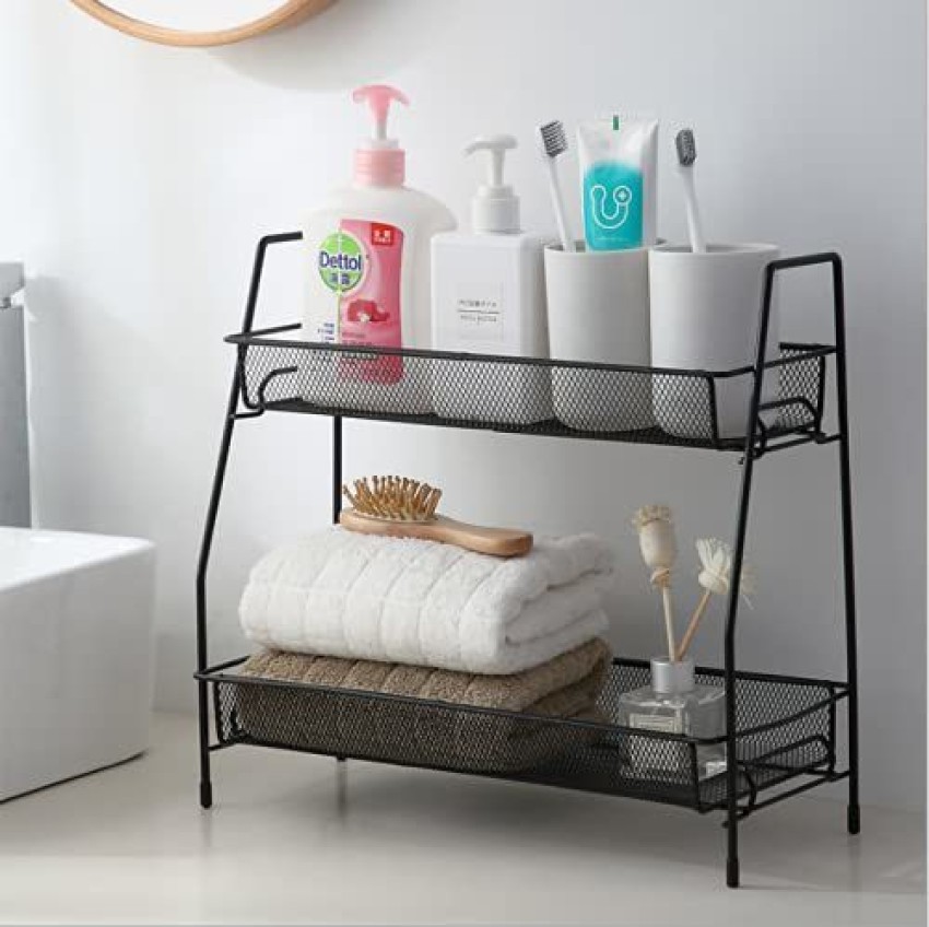 Two-Tiered Corner Shelf � Powder Coated Iron Space Saving Storage Organizer  for Kitchen,, 1 unit - Kroger