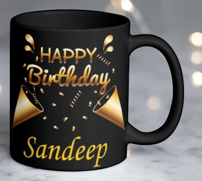 Happy Birthday Sandeep Candle Big - Greet Name
