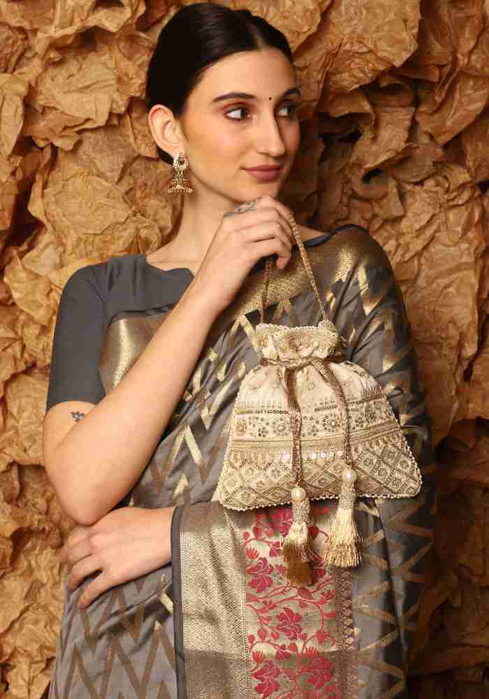 Potli bag with saree outlet