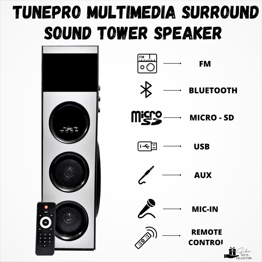 Buy TUNE PRO ULTIMEDIA SURROUND SOUND TOWER SPEAKER 80 W Bluetooth