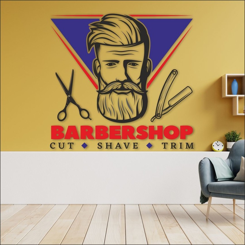 Barbershop Logo Vinyl Sticker Barber Shop Window Decal Hair Cut And Shaves  Wall Art Mural Hair Salon Decor Vinyl Wall…