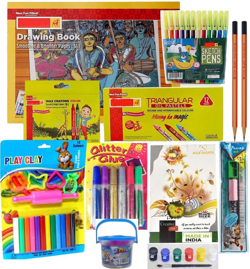 Camlin DRAWING KIT WITH OIL PASTELS 50 SHADES SET FOR  STUDENTS - ART SET