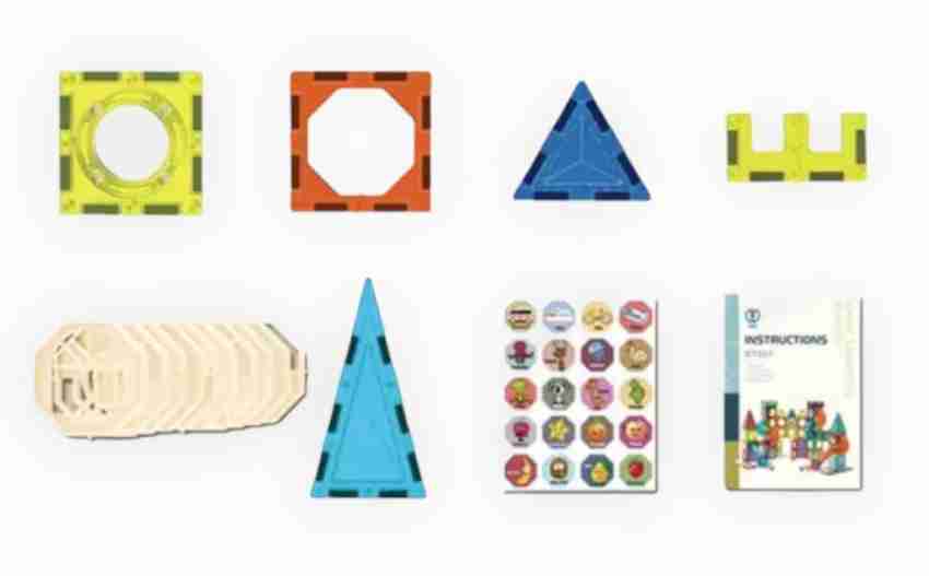 Shop DIGE Dige Magic Magnetic Blocks For Kids, Set of 100Pcs, Multicolor