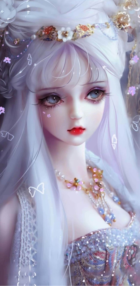 Cute doll art sales