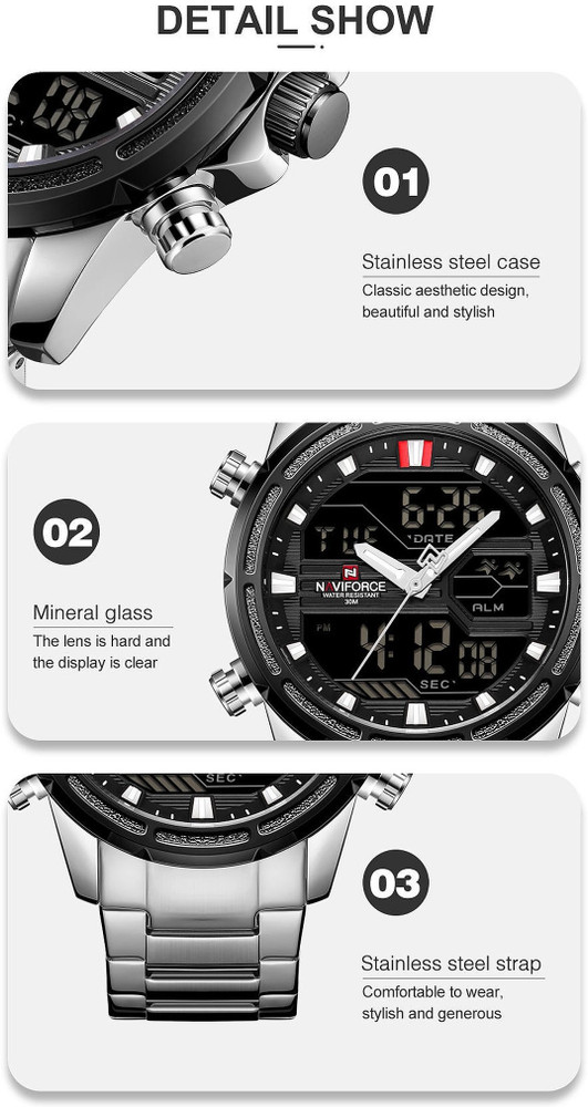NAVIFORCE NF9138 SB NF9138 Analog Digital Watch For Men Buy NAVIFORCE NF9138 SB NF9138 Analog Digital Watch For Men NF9138 SB Online at Best Prices in India Flipkart