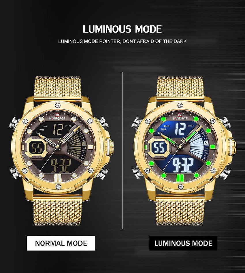 NAVIFORCE NF9172 GG NF9172 Analog Digital Watch For Men Buy