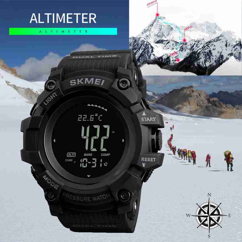 SKMEI 1358 Sports Digital Watch For Men Buy SKMEI 1358 Sports Digital Watch For Men Digital Sports Heart Rate Monitor Compass Pedometer Altimeter Barometer Weather Military Black Waterproof Wristwatch