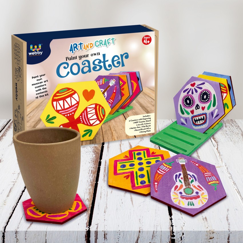 Mandala Painting Kit Tea Coasters Art and Craft Kit 6+ Years