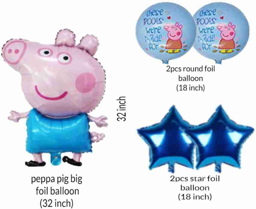 Décoration Peppa Pig Anniversaire 2 Ans - Set de Ballon en aluminium Peppa  Pig 