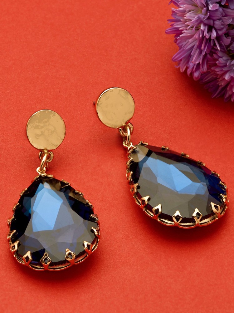  Buy ACCESSORIZE LONDON Accessorize London Women's Blue  Harvest Fancy Gem Short Drops earring Crystal Alloy Stud Earring Online at  Best Prices in India