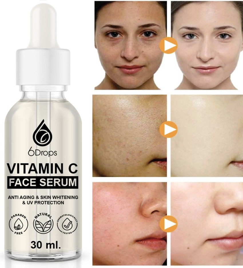 6Drops VITAMIN C FACE SERUM ANTI ANGI SKIN WHITENING Price in