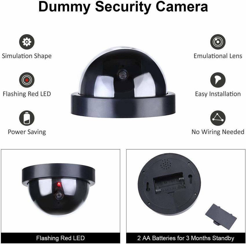 Prachi Dummy CCTV Camera with Blinking Red LED Light for Home Or