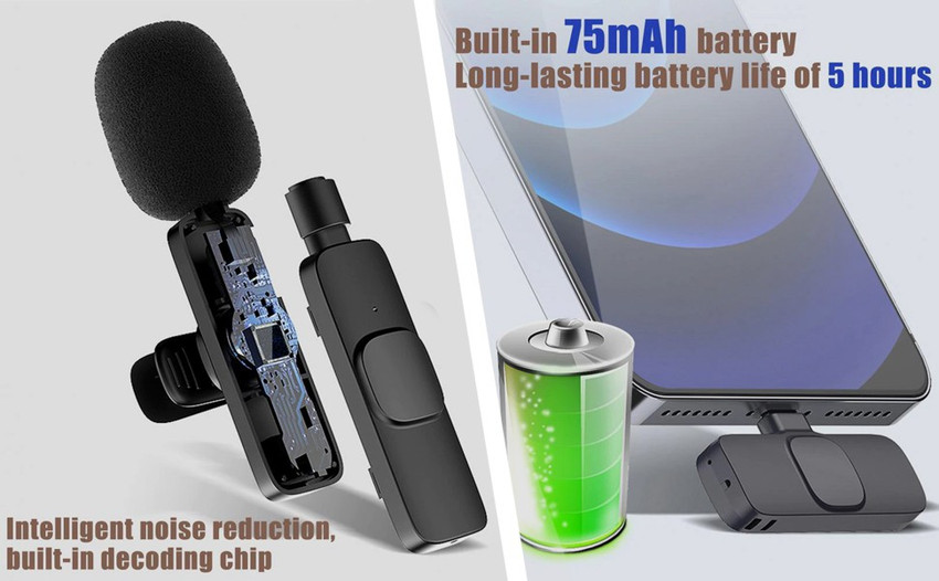 Collar top microphone bluetooth