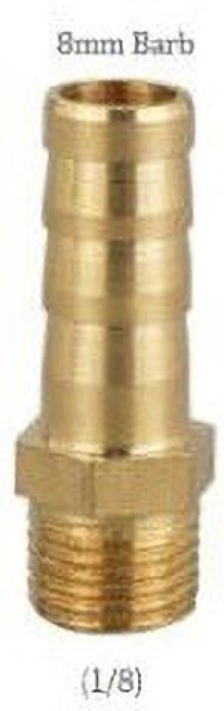 CerroBrass Barbed Hose Fitting: 1/2 x 1/2 ID Hose, male Connector - Brass | Part #P-Q201A-8D