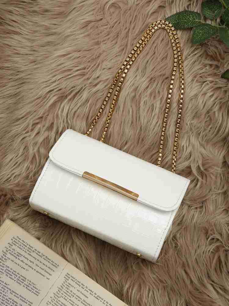 Fargo White Sling Bag Women's Leatherette Sling Bag (White) (White_FGO-344)  White - Price in India