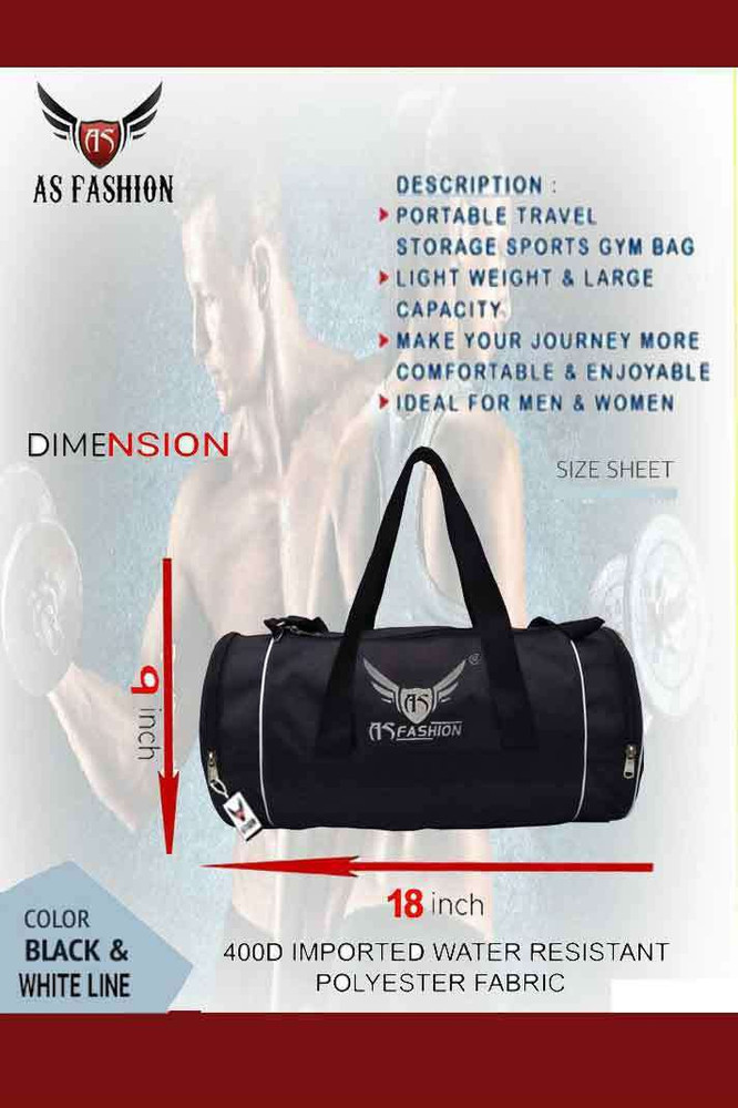 AS FASHION unique style black gym and travel bag Buy AS FASHION unique style black gym and travel bag Online at Best Prices in India Gym Flipkart