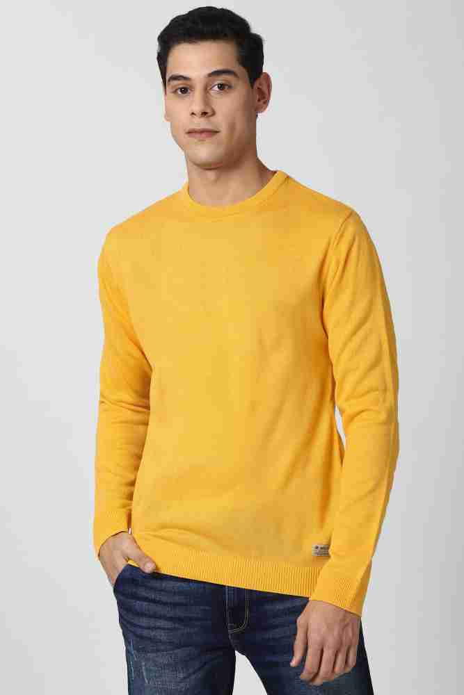 Peter England University Solid Casual Men Yellow Sweater Buy Peter England University Solid Casual Men Yellow Sweater Online at Best Prices in India Flipkart