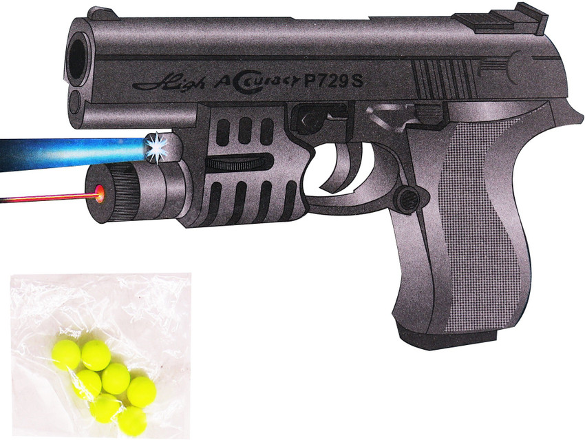 Aseenaa Air Pistol With 2 Laser Light Bullets Toy Gun For Gift