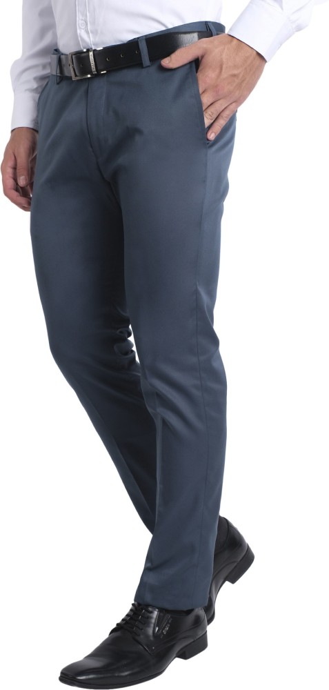 Navy Blue Formal Wear Slim Fit Zipper Fly Plain Soft Cotton Pants For Men  at Best Price in Perundurai  Wiintrack Exports