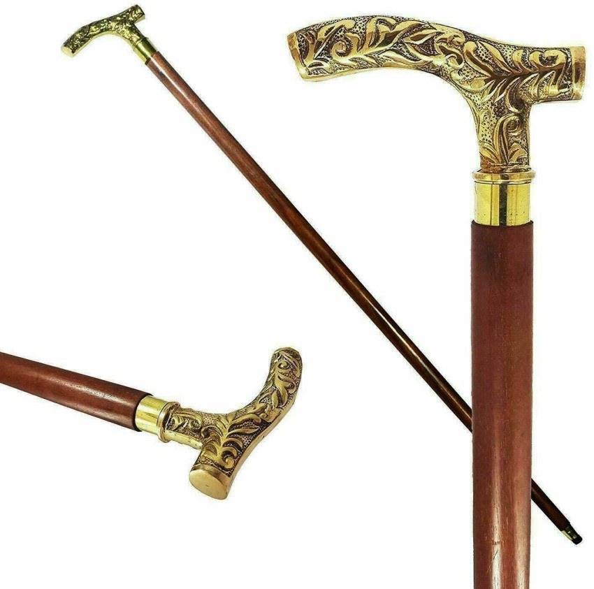 Brass Handle Wooden Walking Stick Manufacturer Supplier from Roorkee India