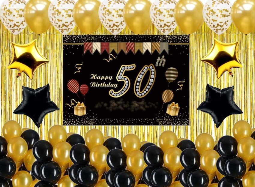 Red Happy 50TH Birthday Party Decorations Pack India  Ubuy
