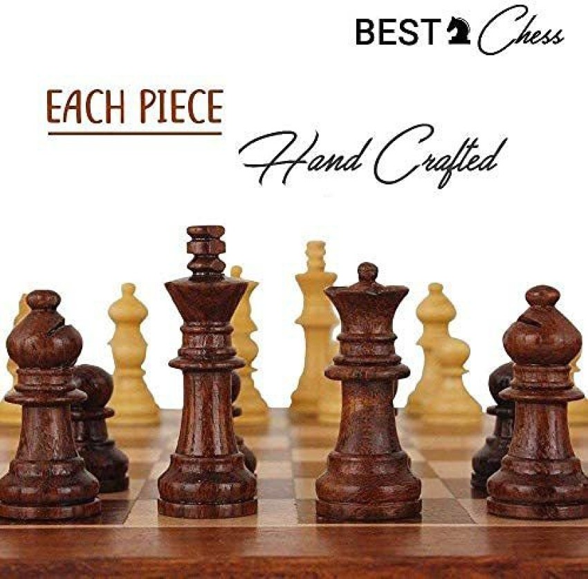  7 inch Handmade Folding Wooden Magnetic Chess Board