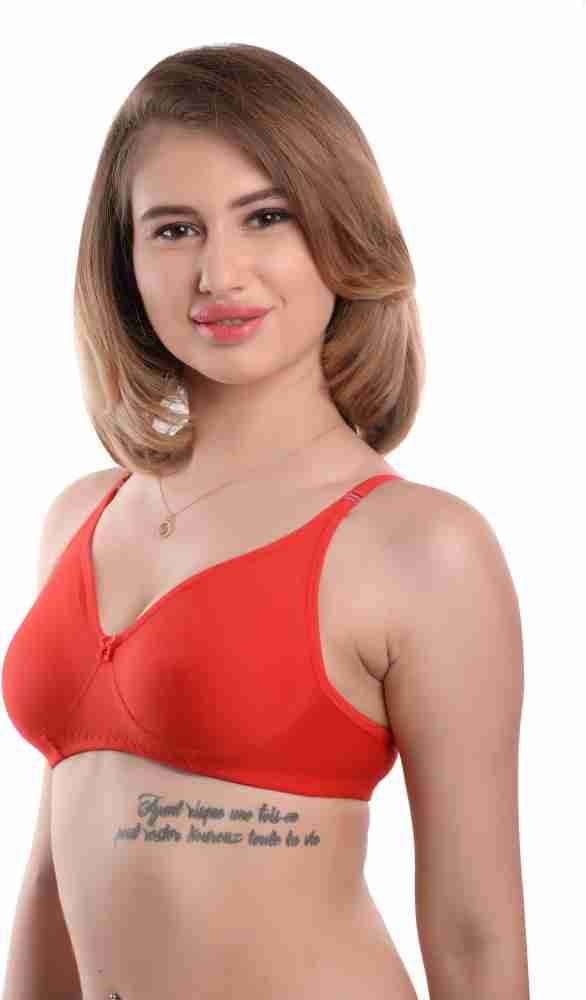 Alfiya Pack Of 3 Multicolor Women Full Coverage Non Padded Bra