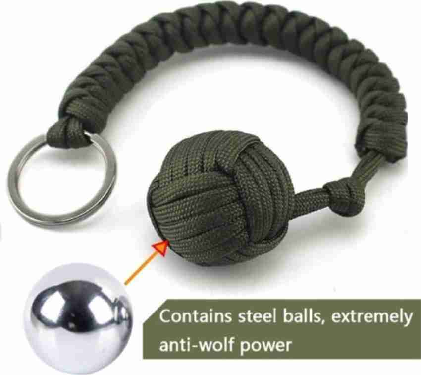 frokht Outdoor Self Defence Paracord Steel Ball Key Ring Key Chain Locking  Key Chain - Buy frokht Outdoor Self Defence Paracord Steel Ball Key Ring  Key Chain Locking Key Chain Online at