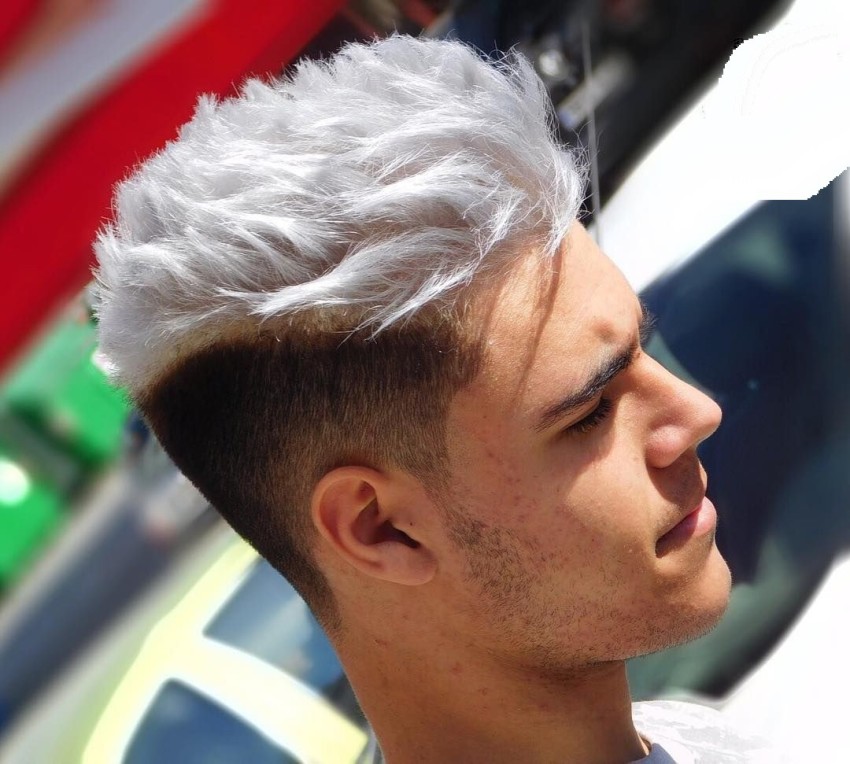 white hair for men