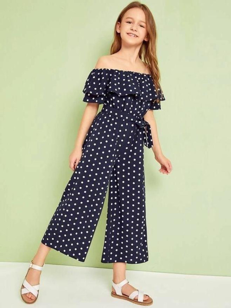 ALWAYS KIDS Polka Print Girls Jumpsuit Buy ALWAYS KIDS Polka