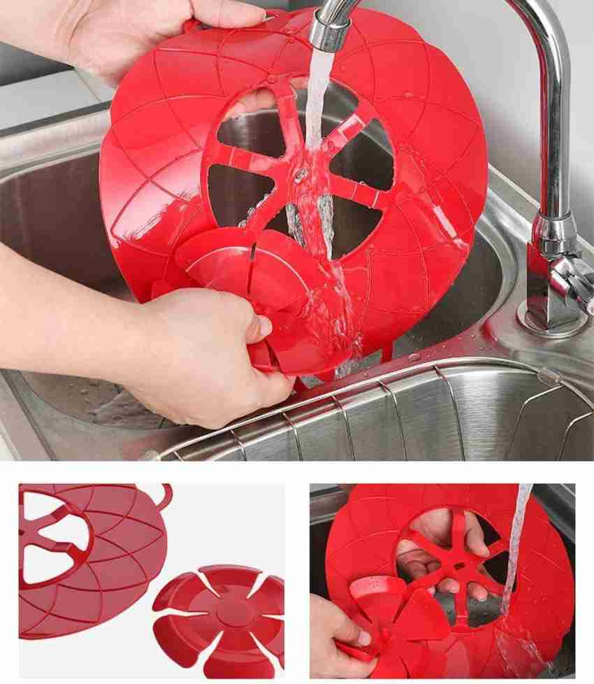 2 Pcs Spill Stopper Silicone Cover,overflow Stopper Lid,reusable Boil Over Spill  Stopper,splatter Lid,for Pans Microwave