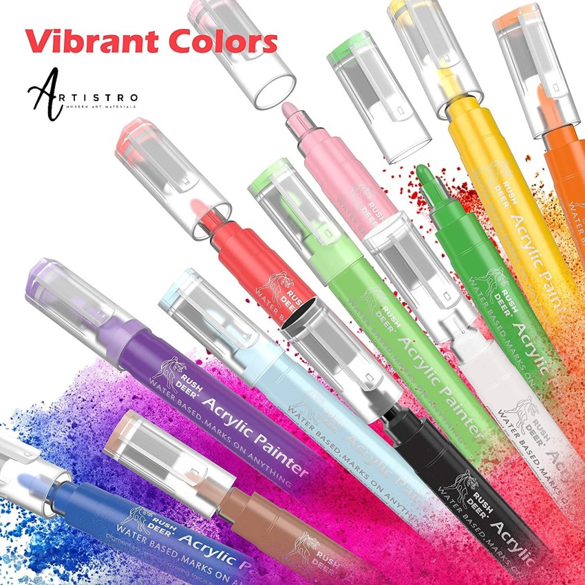 Artistro Acrylic Paint Marker Pens Medium Tip Art Markers  Highly Pigmented Acrylic Pens - Acrylic Markers