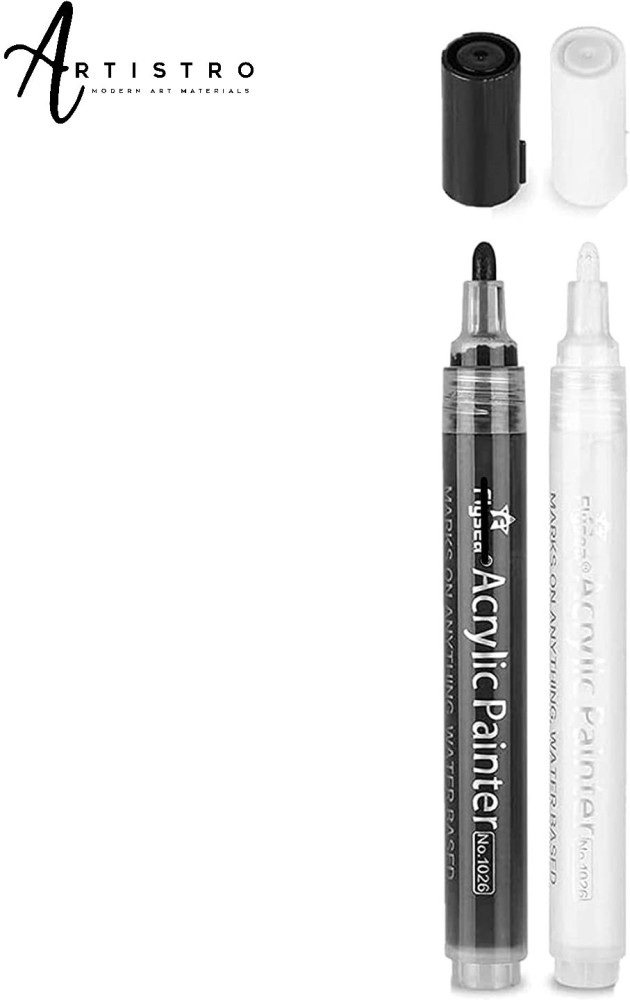 Cute Acrylic Black Paint Pen Black Markers for Rock Painting