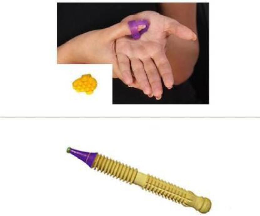 Acupressure Pyramidal Energy Mega Wooden Hand Roller Body Massager with  Handle