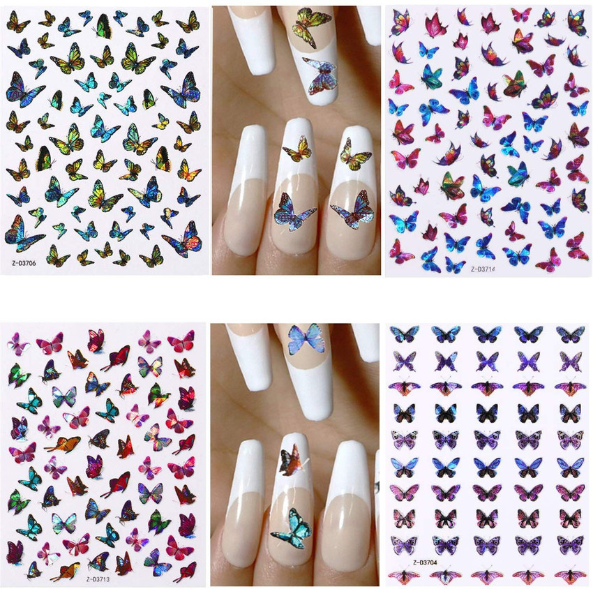 French Nail Art Stickers 3D SelfAdhesive Nail India  Ubuy