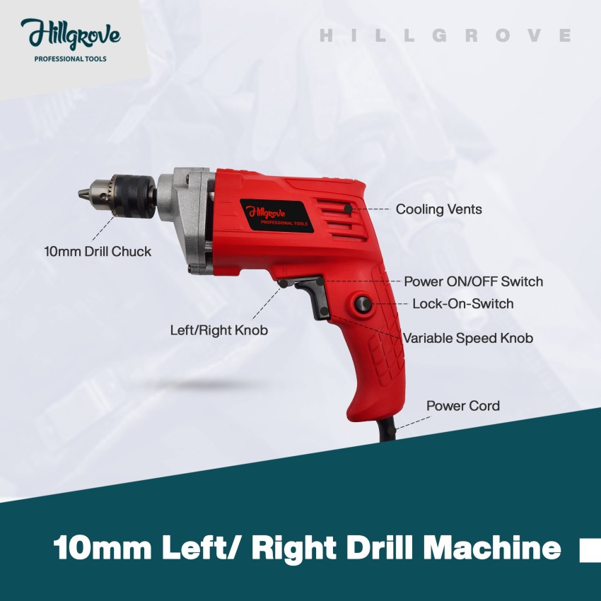 Buy Hillgrove 1200W 26mm Rotary Hammer Drill Machine with 5 Bits